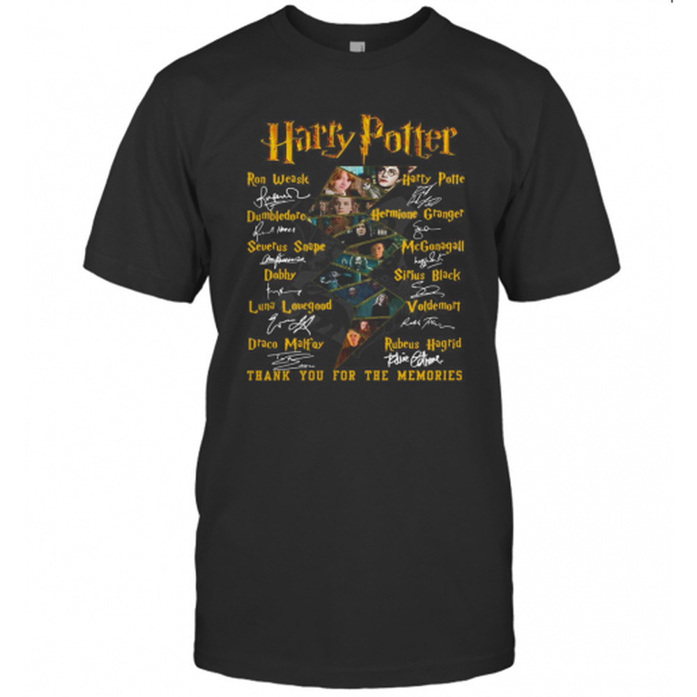 Harry Potter Members And Signatures Thank You For The Memories T-Shirt
